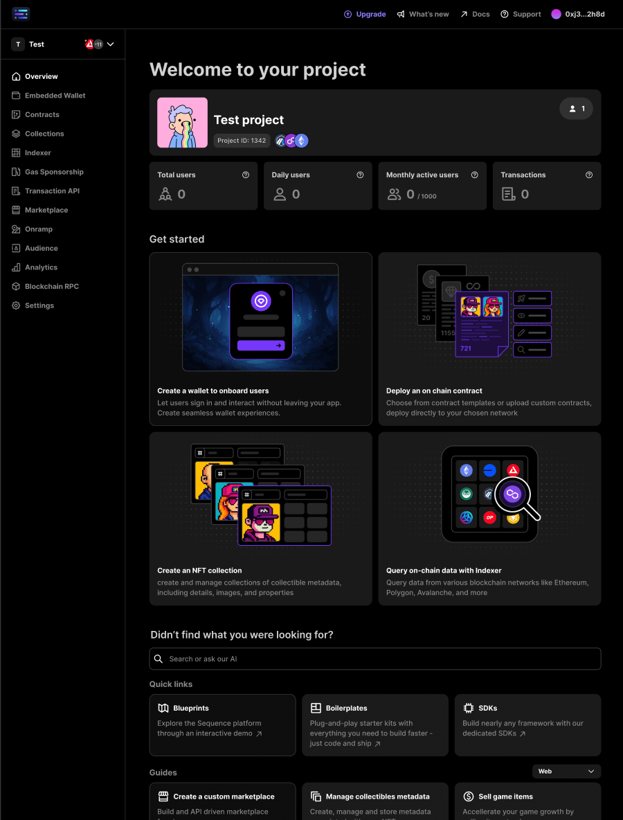 Sequence builder getting started screen